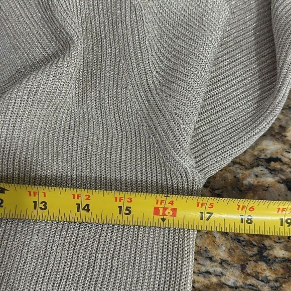 L’AGENCE Rhea Long Sleeve Longline Cardigan In Silver Size S - Picture 11 of 11